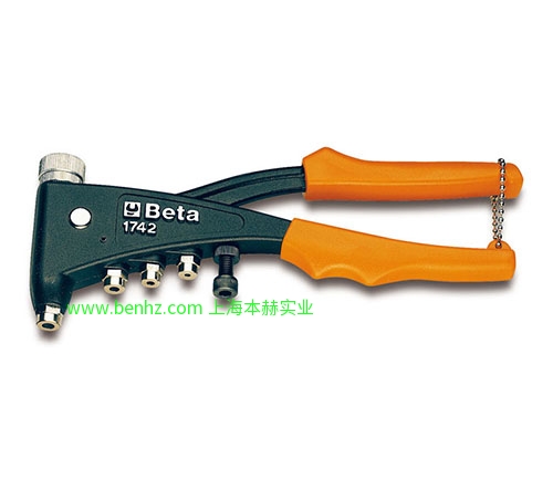 意大利Beta 百塔工具 1739 B-伸缩拉铆枪 1740 A重型拉铆枪（配有5个可换钳嘴 1741 B-拉铆枪 配有4个可换钳嘴 1741B/C5-1741B型拉铆枪及铝铆钉组套 1741 U-拉力可调拉铆枪 1742-拉铆枪 1742/C4 1742 A-螺纹铆钉用重型拉铆枪 1742A型拉铆枪及钢铆钉组套