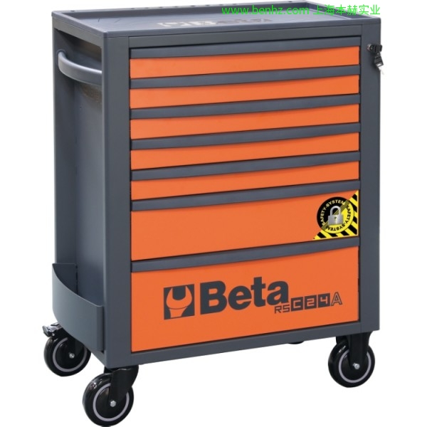 意大利Beta 百塔工具 RSC24A/7  7抽屉工具车，带SAFETY-SYSTEM 橙色 红色 灰色 RSC24A/8 8抽屉工具车，带SAFETY-SYSTEM RSC24AXL/7  7抽屉超大工具车,带SAFETY－SYSTEM