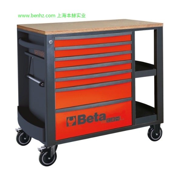 意大利Beta 百塔工具 RSC24AXL/8  8抽屉超大工具车, 带SAFETY－SYSTEM 橙色 灰色 红色 RSC24AXL/9 9抽屉超大工具车 RSC24L/7  7抽屉和侧工作面工具车