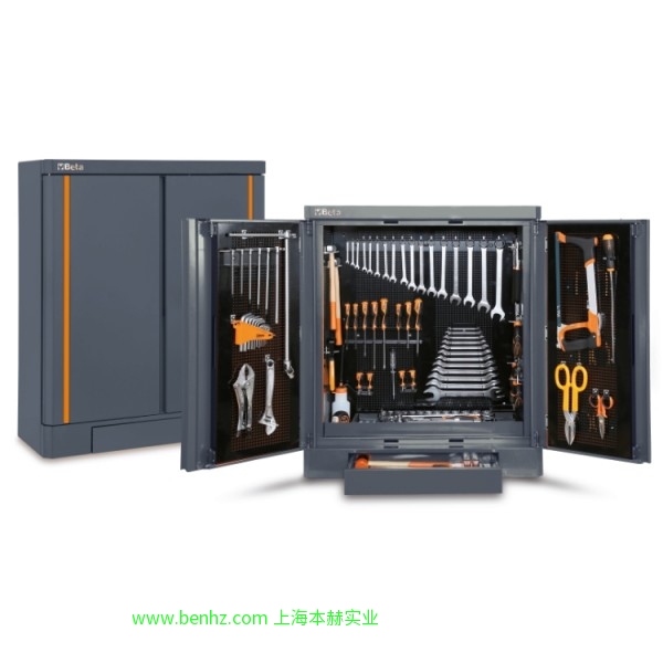 意大利Beta 百塔工具 C55PM-吊柜, 1 M C55/PF-挂板 C55PM/M0,8-吊柜, 0.8 M C55AC-O  C55AC-G-转角工作台 C55KAI-O C55KAI-G-工作台面 C55KAS-转角工作背板 C55C-双门工具柜 C55AT1-单门文件柜 C55AT2-双门文件柜