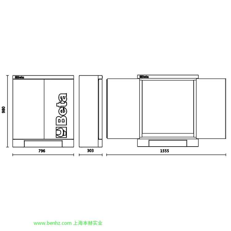 意大利Beta 百塔工具 C55PM-吊柜, 1 M C55/PF-挂板 C55PM/M0,8-吊柜, 0.8 M C55AC-O  C55AC-G-转角工作台 C55KAI-O C55KAI-G-工作台面 C55KAS-转角工作背板 C55C-双门工具柜 C55AT1-单门文件柜 C55AT2-双门文件柜