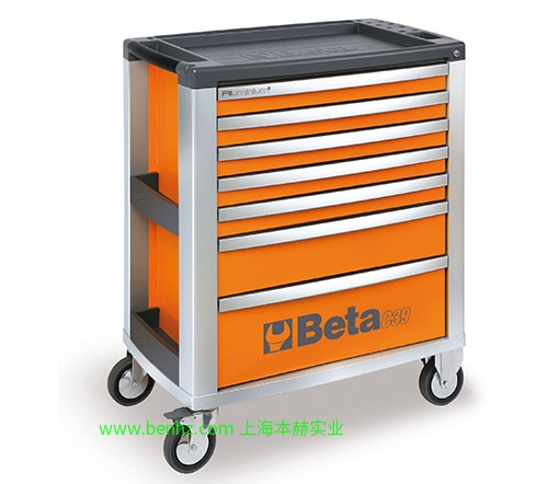 意大利Beta 百塔工具 C39 7抽屉工具车 C39R /6- C39G/6 C39O/6 6抽屉工具车 橙色 红色 灰色 C39G/8  C39R/8   C39O/8-8抽屉工具车