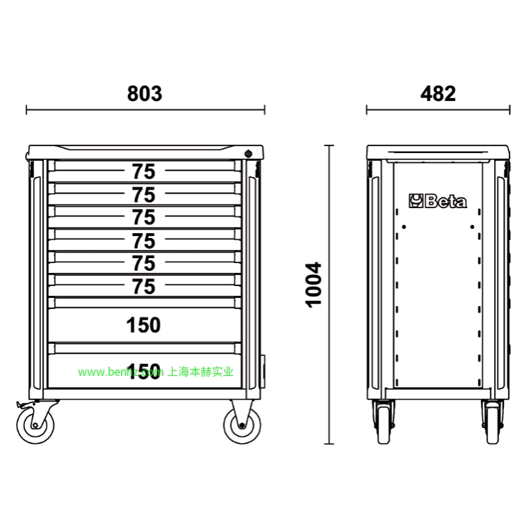 意大利Beta 百塔工具C37A/7-O  C37A/7-G C37A/7-R-7抽工具车 C50S-O C50S-G C50S-R-3抽工具推车 5000MS-折叠式搁板 2400 RSC24/PF搁瓶架 2400 RSC24/SPC-电脑支架