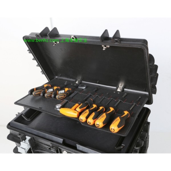 意大利Beta 百塔工具 C14-TOOL TROLLEY WITH 4 DC14-4抽屉工具拉杆箱 2114VU/M-工具箱 C14 + 109件工具组套