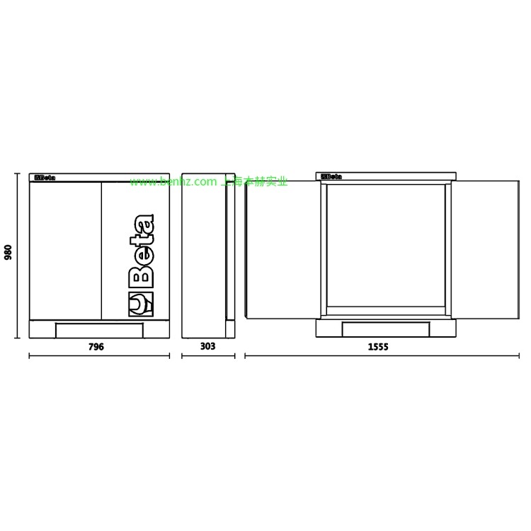 意大利Beta 百塔工具 PV 1-工具挂板 PV 1,5-工具挂板 C54S-O-双门工具柜，橙色 C54S-G-双门工具柜，灰色 C54S-R-双门工具柜，红色 C56PL O-折叠工作台